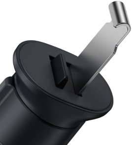 Кріплення для мобільного телефону Baseus Metal Age II Gravity Car Mount Air Outlet Version Black (SUJS000001)