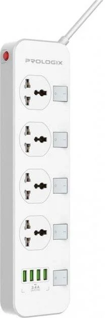 Фото: Мережевий фільтр ProLogix Premium 4/2m USB White (PR-SC4408W) № 4 | KTC
