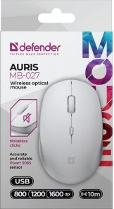 Миша Defender Auris MB-027 White (52028)