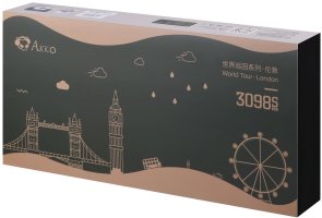 Клавіатура Akko 3098S London 98Key CS Jelly Pink Hot-Swap RGB ENG/UKR White/Green (6925758616850)