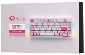 Фото: Клавіатура Akko 5075B Plus Prunus Lannesiana 75Key CS Silver RGB ENG/UKR White (6925758619158) № 12 | KTC