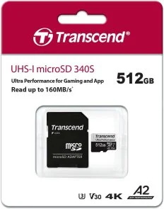 Фото: FLASH пам'ять Transcend Ultra Performance 340S Micro SDXC 512GB with adapter (TS512GUSD340S) № 2 | KTC
