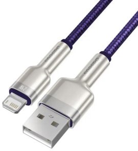 Кабель Baseus Cafule Metal 2.4A AM / Lightning 2m Purple (CALJK-B05)