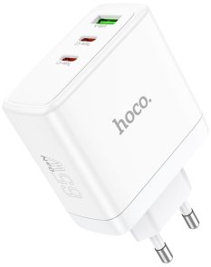 Зарядний пристрій Hoco N30 Glory 65W White (6931474784155)