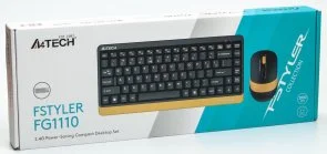 Фото: Комплект клавіатура+миша A4tech Fstyler FG1110 Wireless Bumblebee (FG1110 Bumblebee) № 4 | KTC