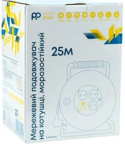 Фото: Подовжувач PowerPlant JY-20022/25 16A 4/25 Black/Gray (EX610525) № 2 | KTC