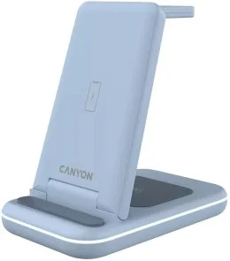 Фото: Бездротова зарядна станція Canyon WS-304 3in1 Blue (CNS-WCS304BL) № 2 | KTC