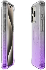 Фото: Чохол iTSkins for iPhone 15 Pro Max HYBRID R Ombre with MagSafe Light purple (AP5U-HYOMB-LIPP) № 2 | KTC