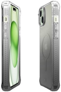 Чохол iTSkins for iPhone 15 HYBRID R Ombre with MagSafe Smoke (AP5N-HYOMB-SMOK)