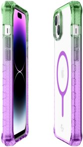 Чохол iTSkins for iPhone 15 Supreme R Prism with MagSafe Light green and light purple (AP5N-SUPMA-LGLP)