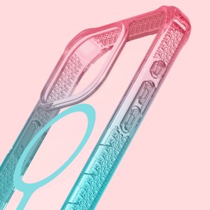 Чохол iTSkins for iPhone 15 Pro Supreme R Prism with MagSafe Light pink and light blue (AP5X-SUPMA-LPLB)