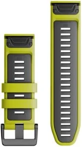 Фото: Ремінець Garmin QuickFit 26mm Watch Bands Electric Lime/Graphite Silicone (010-13281-03) № 2 | KTC