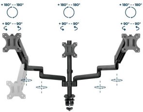 Кронштейн Gembird MA-DA3-01 Black