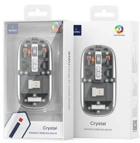 Фото: Миша WIWU Crystal Transparent Magnetic Wireless Black (6976195091083) № 4 | KTC