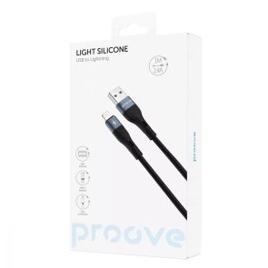 Кабель Proove Light Silicone 2.4A AM/Lightning 1m Black (CCLC20001101)