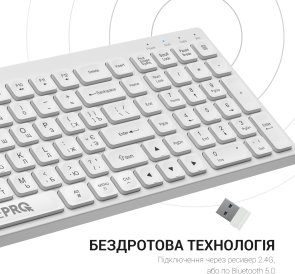 Клавіатура OfficePro SK985W Wireless White