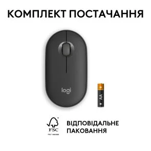 Фото: Миша Logitech Pebble 2 M350s Tonal Graphite (910-007015) № 8 | KTC