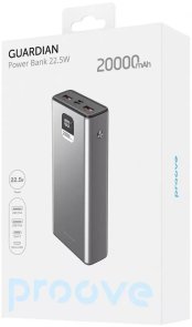 Батарея універсальна Proove Guardian 20000mAh 22.5W Metal Gray (PBG222210004)