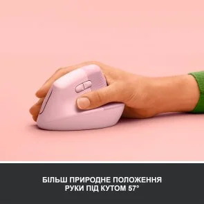Фото: Миша Logitech Lift Vertical Ergonomic Rose (910-006478) № 4 | KTC