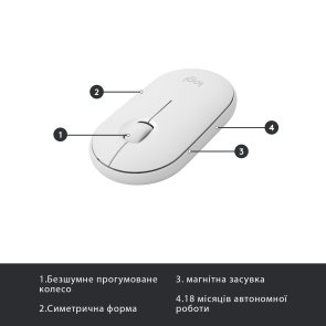 Комплект клавіатура+миша LoКомплект клавіатура+миша Logitech MK470 Slim Combo Off-White (920-009205)gitech MK470 Slim Combo Off-White (920-009205)