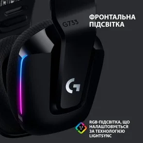 Фото: Гарнітура Logitech Lightspeed Wireless RGB Gaming Headset G733 Black (981-000864) № 8 | KTC