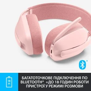 Фото: Гарнітура Logitech Zone Vibe 100 Rose (981-001224) № 8 | KTC