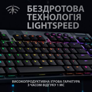 Клавіатура Logitech G915 TKL US International Clicky Carbon