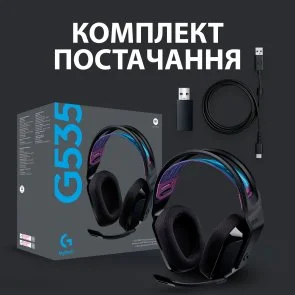 Фото: Гарнітура Logitech G535 Lightspeed Wireless Black (981-000972) № 14 | KTC