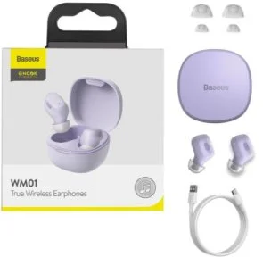 Фото: Навушники Baseus Encok WM01 TWS Purple (NGTW240005) № 6 | KTC