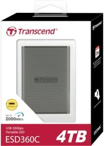 Фото: Зовнішній SSD-накопичувач Transcend ESD360C 4TB Gray (TS4TESD360C) № 3 | KTC