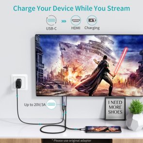 Кабель Choetech Type-C / HDMI 1.8m Grey (XCH-M180GY)