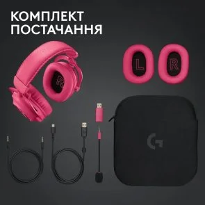 Фото: Гарнітура Logitech Pro X 2 Lightspeed Pink (981-001275) № 9 | KTC
