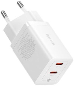 Зарядний пристрій Baseus GaN5 Pro 40W White (CCGP180102)