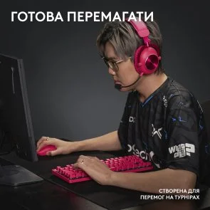 Фото: Клавіатура Logitech G Pro X TKL Lightspeed BT/WL Magenta (920-012159) № 7 | KTC