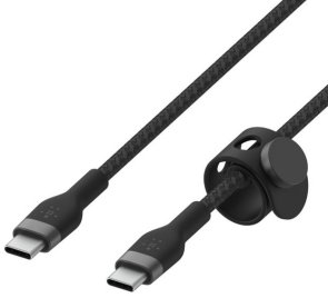 Кабель Belkin BoostCharge Pro Flex Type-C/Type-C 1m PD Black (CAB011BT1MBK)