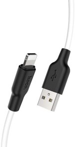 Кабель Hoco X21 Plus 2.4A AM/Lightning 1m Black/White (6931474711816)