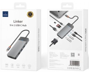  USB-хаб WIWU Linker A921HV 9in1 Grey (A921HV 9/6976195094046)