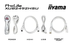 Фото: Монітор iiyama XUB2492HSU-W6 White - 23.8" IPS / 1920×1080 / 100 Гц / AMD FreeSync / Pivot / HAS № 12 | KTC