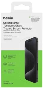 Фото: Захисне скло Belkin for Apple iPhone 15 Pro - TemperedGlass 1 Pack (OVA137ZZ) № 2 | KTC