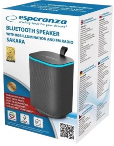 Колонка Esperanza RGB Illuminated FM Bluetooth, Sakara