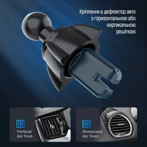 Фото: Кріплення для мобільного телефону ColorWay Air Vent Car Wireless Charger 15W Black (CW-CHAW038Q-BK) № 7 | KTC
