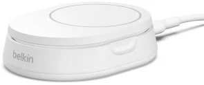 Фото: Бездротова зарядна станція Belkin BoostCharge Pro Magnetic Qi2 15W White (WIA008VFWH) № 6 | KTC