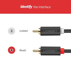 AV104 2xRCA M to 2xRCA M 2m Black