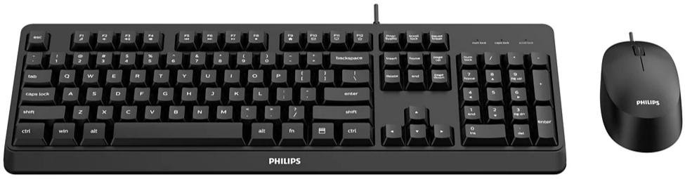 Комплект клавіатура+миша Philips SPT6207BL/00 Black