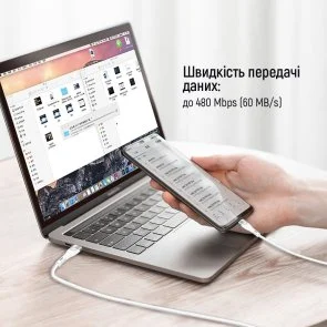 Фото: Кабель ColorWay 5A 240W Type-C/Type-C 1m White (CW-CBPDCC065-WT) № 7 | KTC