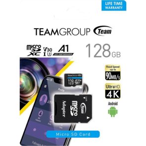 FLASH пам'ять Team Elite A1 Micro SDXC 128GB with adapter (TEAUSDX128GIV30A103)