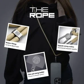 Фото: Ремінець для смартфону ArmorStandart Rope Titanium Sand with Clear holder (ARM76101) № 4 | KTC
