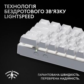 Клавіатура Logitech Logitech G Pro X 60 Lightspeed Wireless White (920-011930)