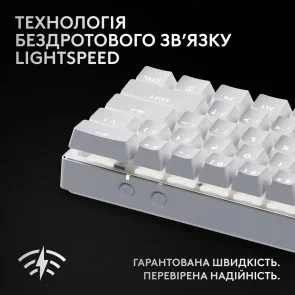 Фото: Клавіатура Logitech G Pro X 60 Lightspeed Wireless White (920-011930) № 5 | KTC