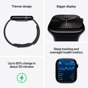 Смарт годинник Apple Watch Series 10 GPS 42mm Rose Gold Aluminium Case with Plum Sport Loop (MWWK3)